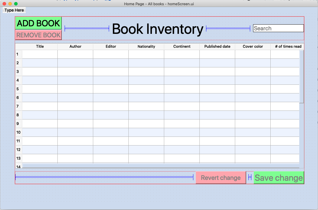 Book inventory